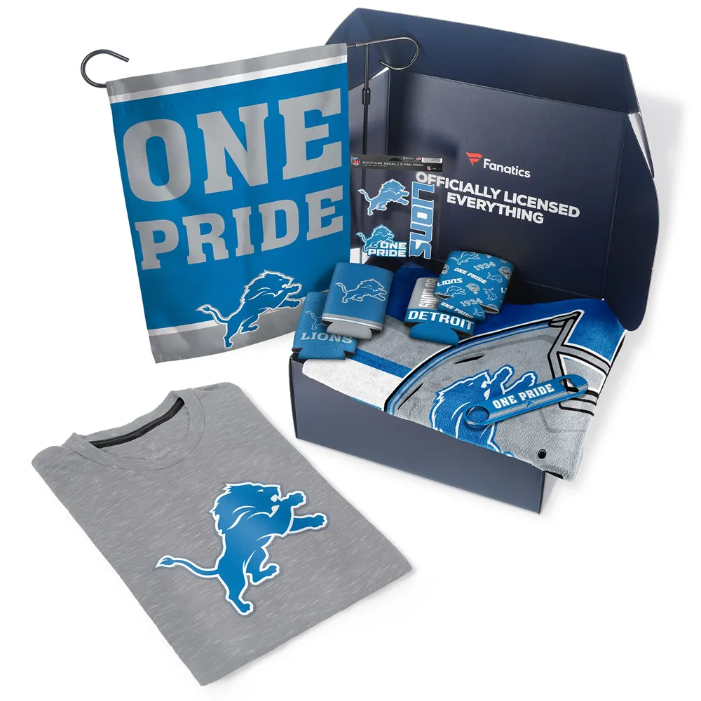 Detroit Lions Fanatics Pack Tailgate Game Day Essentials T-Shirt Gift Box -  $107+ Value