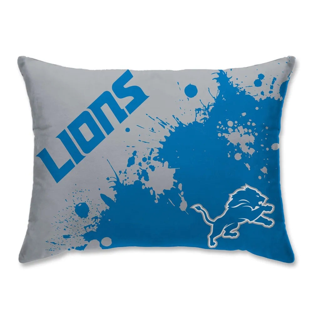 Lids Detroit Lions Splatter Plush Bed Pillow - Blue