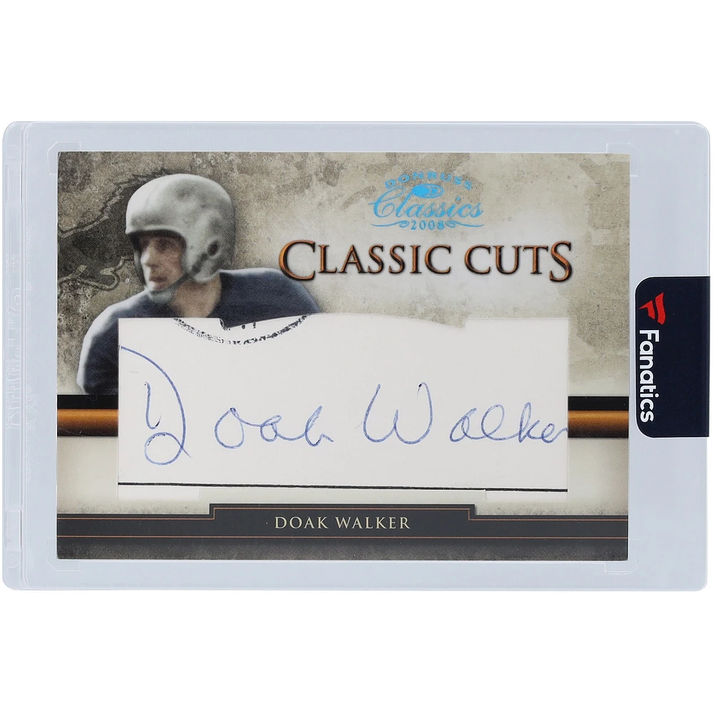 Carte autographiée #CUT-DW #13/25 de Doak Walker Detroit Lions 2008 Donruss Classics Cut