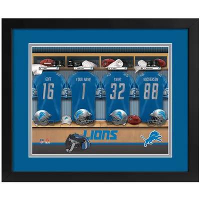 Detroit Lions 24.25'' x 35.75'' Framed Leagues Logo Poster