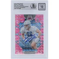 Jack Campbell Detroit Lions Autographed 2023 Panini Mosaic Camo Pink Mosaic #323 Beckett Fanatics Witnessed Authenticated 10 Rookie Card 
