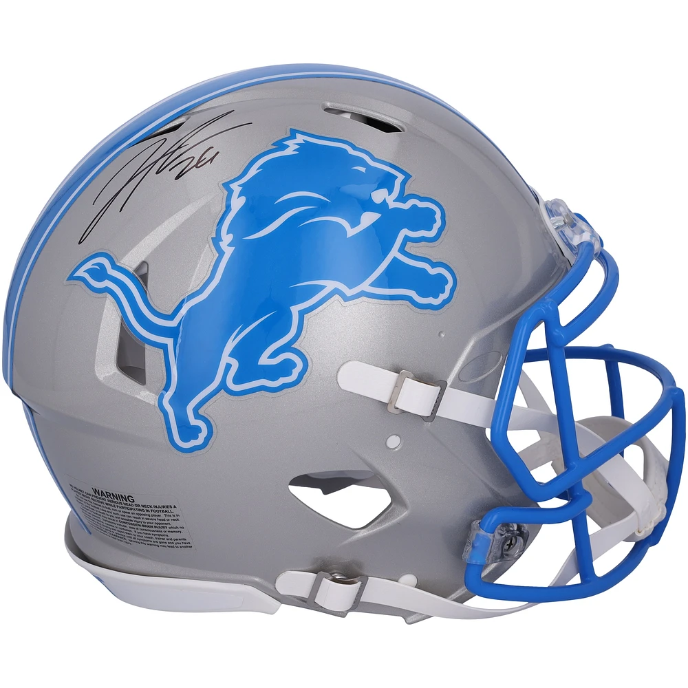Jahmyr Gibbs Detroit Lions Autographed 2024 Riddell Speed Authentic Helmet