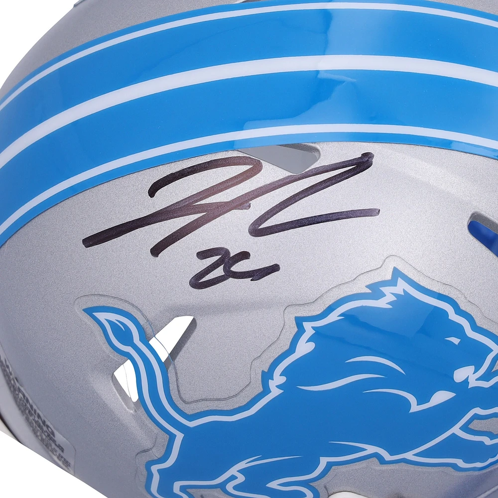 Jahmyr Gibbs Detroit Lions Autographed 2024 Riddell Speed Mini Helmet