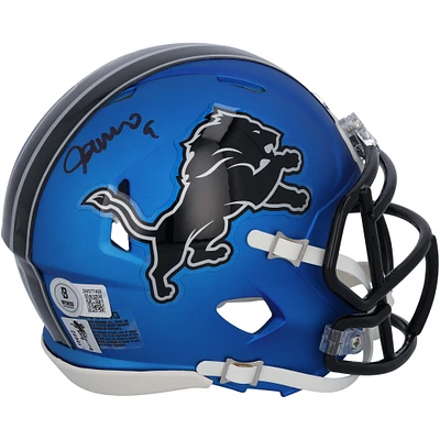 Jameson Williams Detroit Lions Autographed Riddell 2024 Alternate Speed Mini Helmet