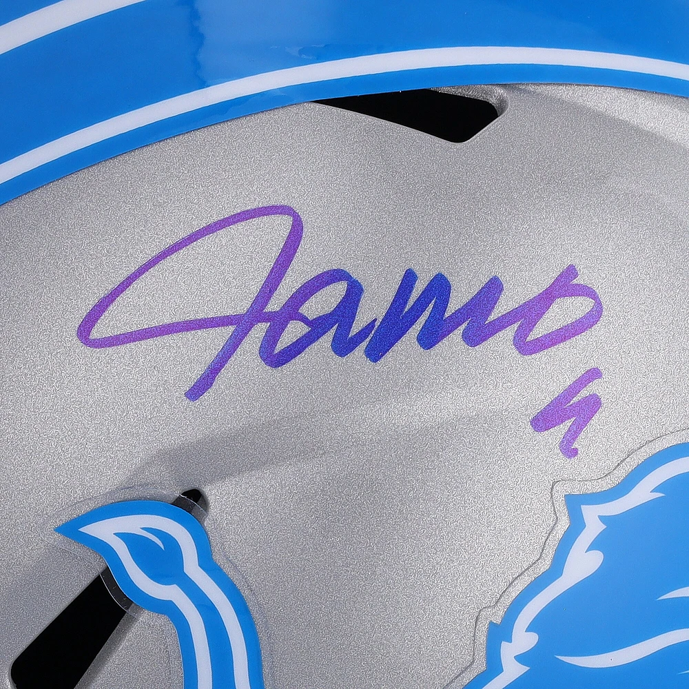 Casque réplique autographié Riddell Speed ​​2024 des Detroit Lions de Jameson Williams
