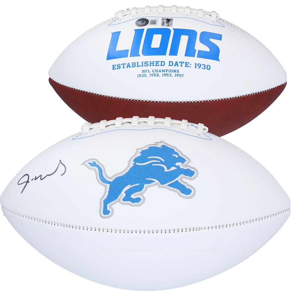Jameson Williams Detroit Lions Autographed White Panel Football