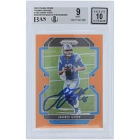 Jared Goff Detroit Lions Autographed 2021 Panini Prizm Orange #148 #/249 Beckett Fanatics Witnessed Authenticated 9/10 Card 