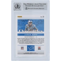 Jared Goff Detroit Lions Autographed 2022 Panini Chronicles Red #22 #/199 Beckett Fanatics Witnessed Authenticated 10 Card 