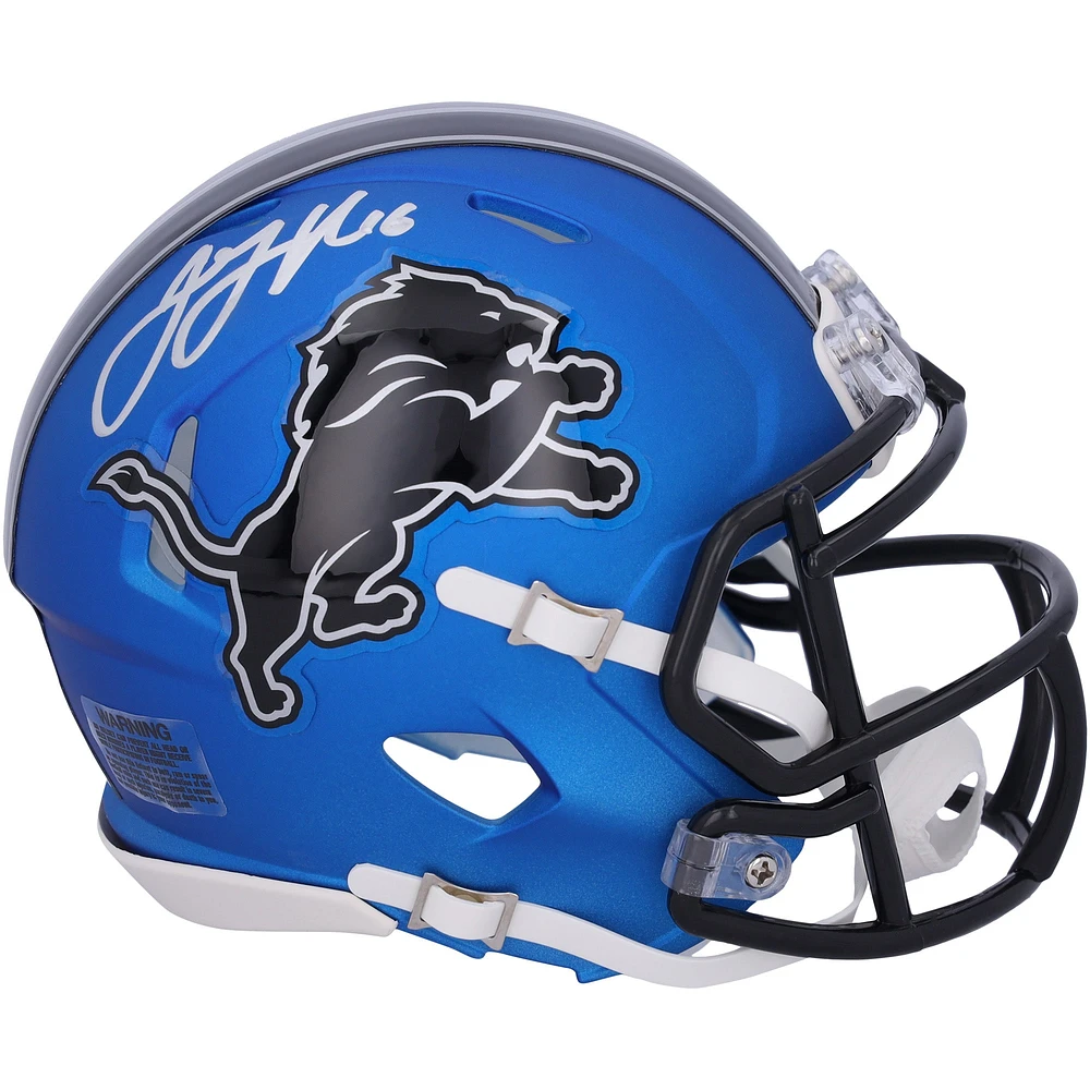 Jared Goff Detroit Lions Autographed 2024 Riddell Alternate Speed Mini Helmet