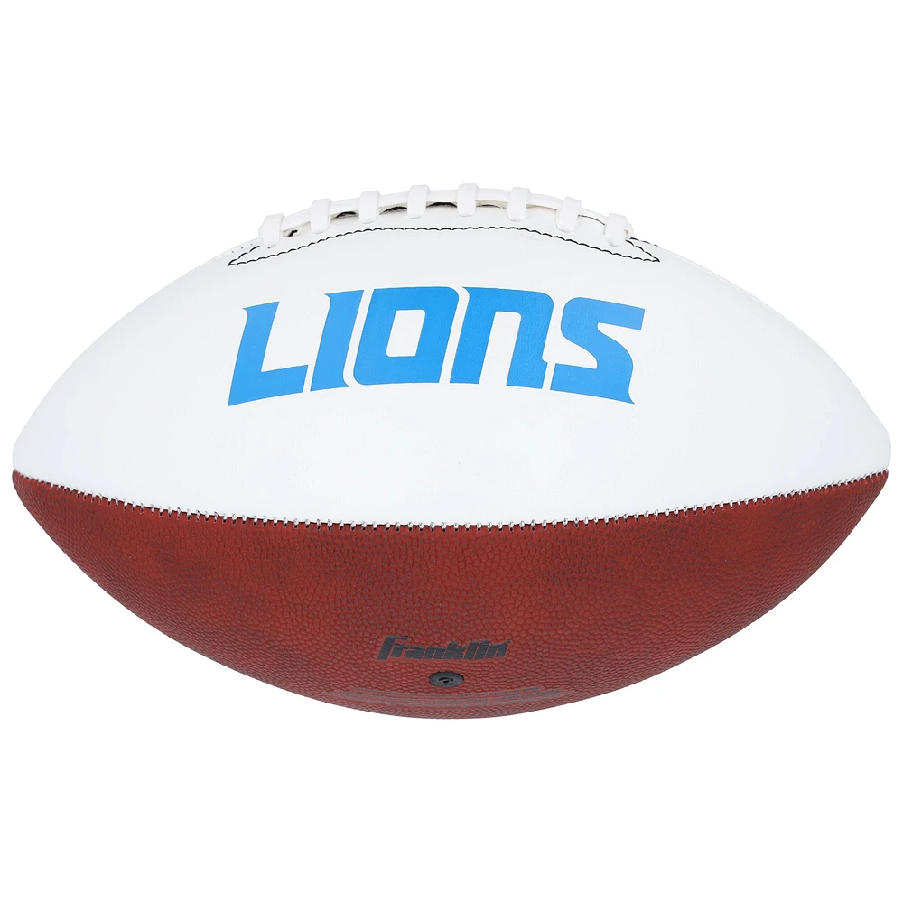 Ballon de football Franklin White Panel autographié par Jared Goff des Lions de Détroit avec l'inscription « One Pride »