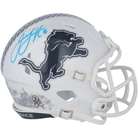 Jared Goff Detroit Lions Autographed Riddell 2024 Salute to Service Speed Mini Helmet 