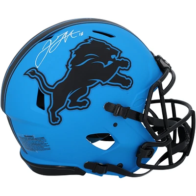 Casque Riddell Rave Speed ​​authentique autographié par Jared Goff des Detroit Lions