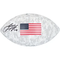 Ballon de football Wilson autographié par Jared Goff des Lions de Détroit en hommage au service 2024