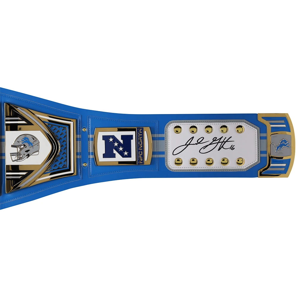Jared Goff Detroit Lions Autographed WWE Title Belt 