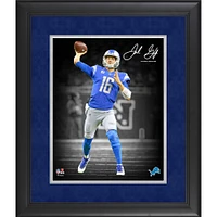 Jared Goff Detroit Lions Facsimile Signature Framed 11" x 14" Spotlight Photograph