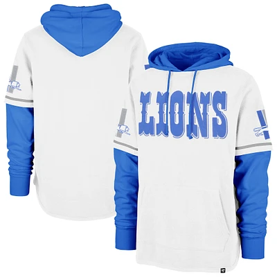 Sweat à capuche blanc '47 Detroit Lions Throwback Shortstop pour homme
