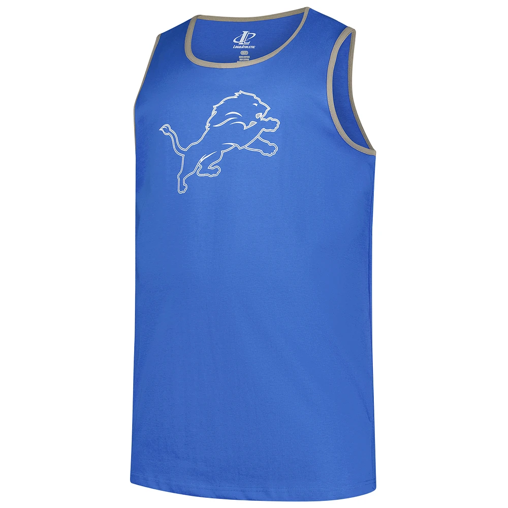 Men's Fanatics  Blue Detroit Lions Unmatched Success Tank Top