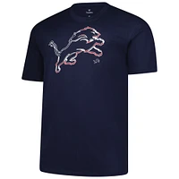 Men's Fanatics  Navy Detroit Lions Big & Tall Americana T-Shirt