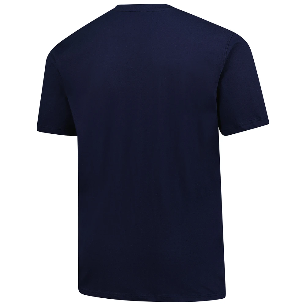 Men's Fanatics  Navy Detroit Lions Big & Tall Americana T-Shirt