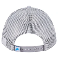 Men's New Era  Gray Detroit Lions Active Minimalist M-Crown A-Frame 9FORTY Adjustable Hat
