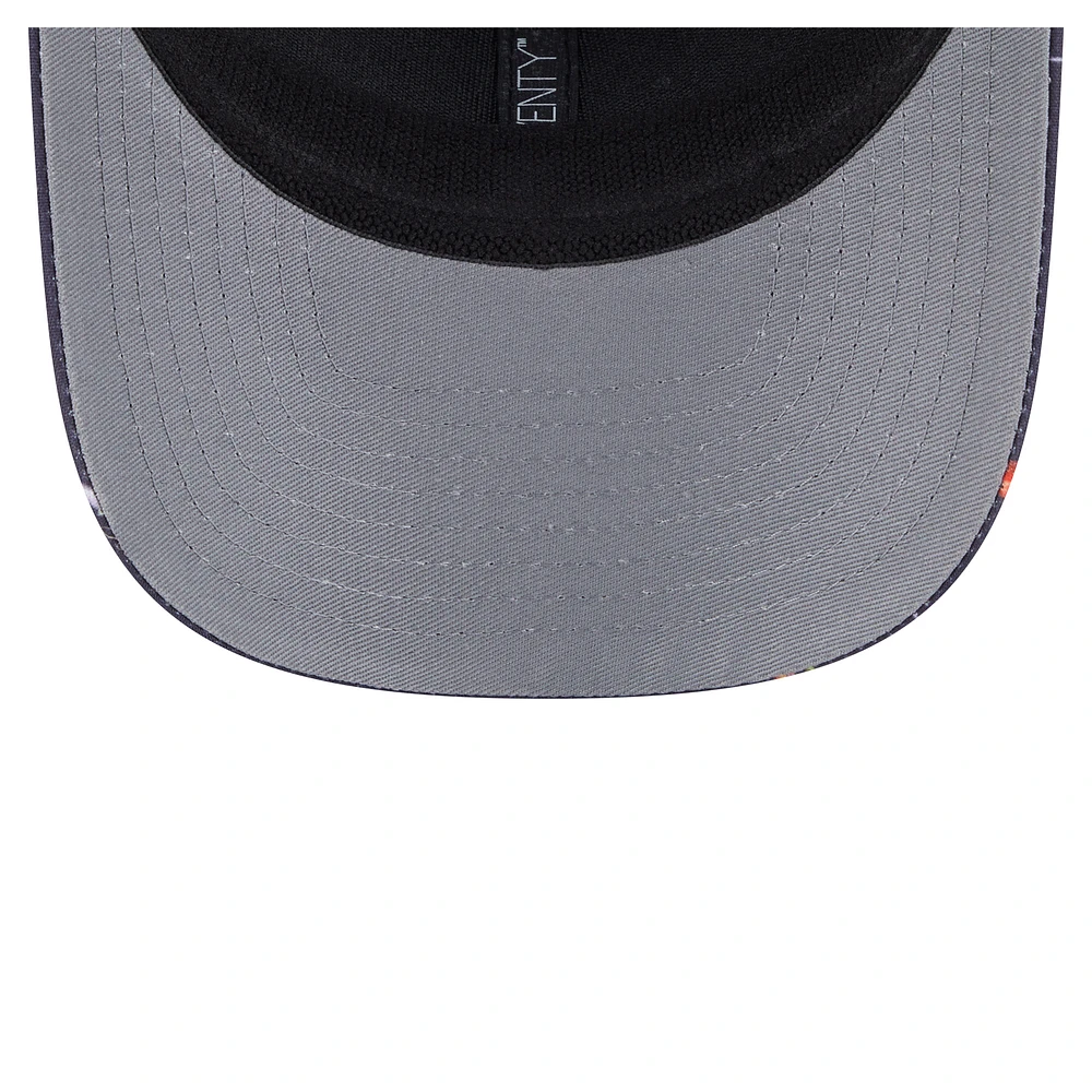 Men's New Era  Navy/Black Detroit Lions Adventure Drinks Pattern 9SEVENTY Stretch-Snap Hat