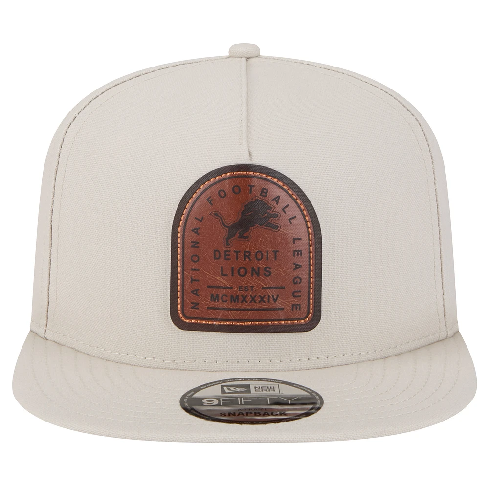 Men's New Era  Stone Detroit Lions Premier 9FIFTY Snapback Hat