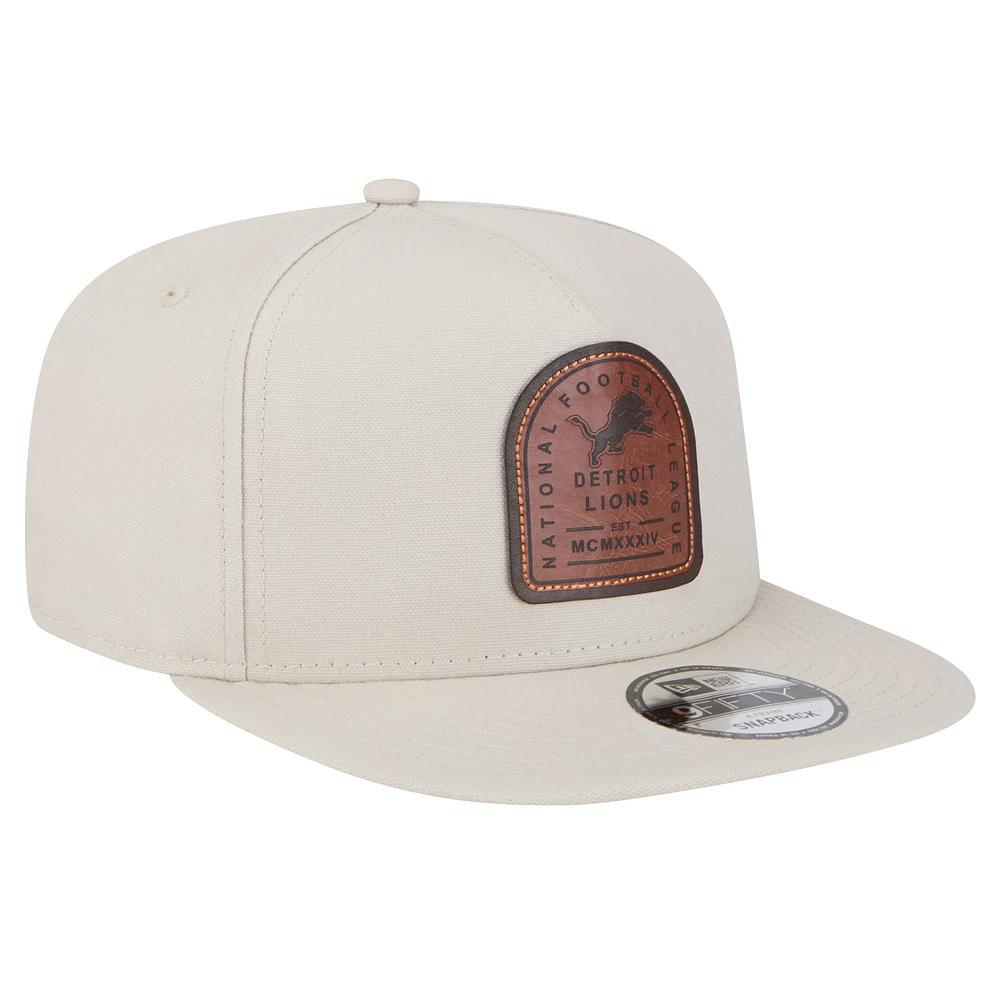 Men's New Era  Stone Detroit Lions Premier 9FIFTY Snapback Hat