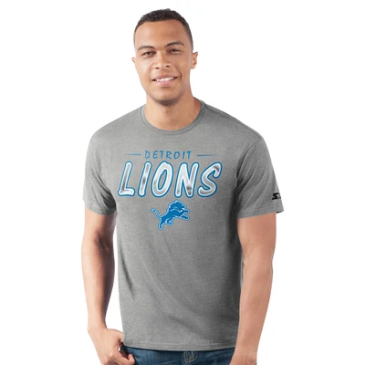 Men's Starter  Heather Gray Detroit Lions Prime Time T-Shirt