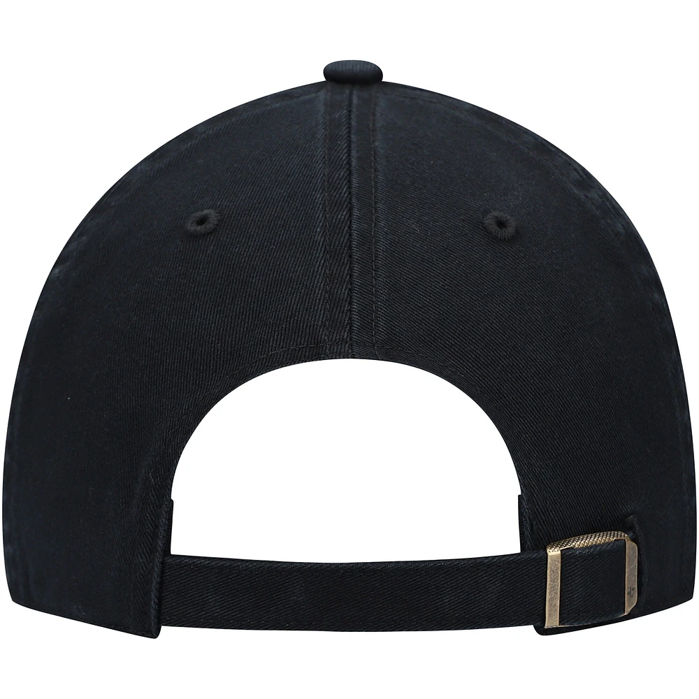 Men's '47 Black Detroit Lions Clean Up Legacy Adjustable Hat