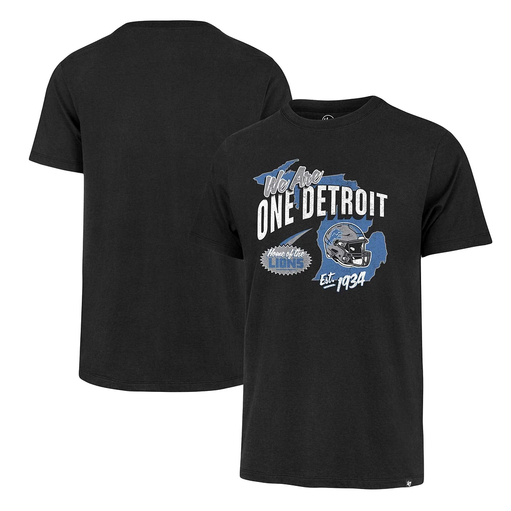 Men's '47  Black Detroit Lions Regional Franklin T-Shirt