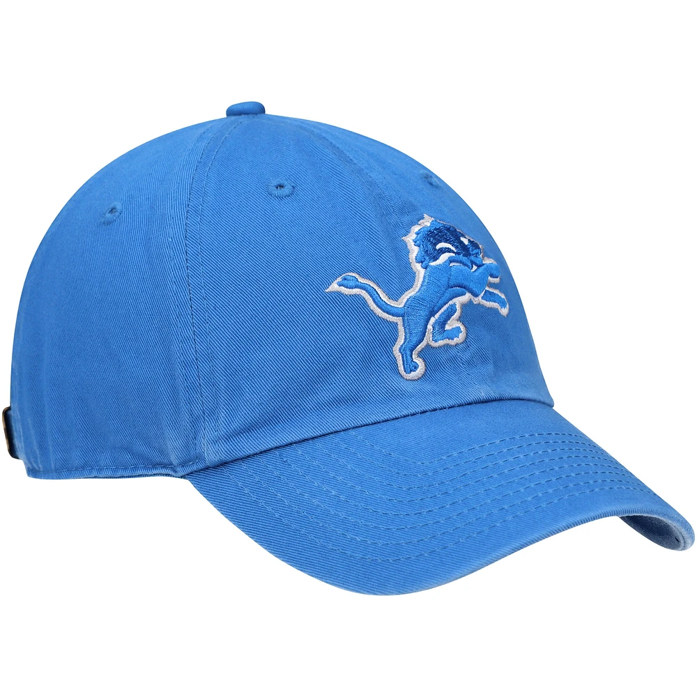 Men's '47 Blue Detroit Lions Primary Clean Up Adjustable Hat