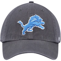 Men's '47 Charcoal Detroit Lions Secondary Clean Up Adjustable Hat