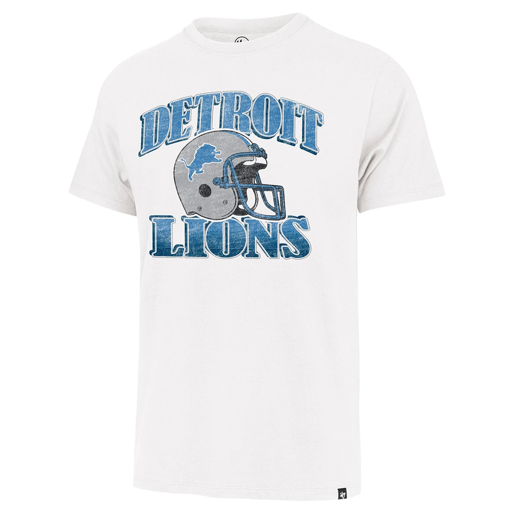 Men's '47 Cream Detroit Lions Overrun Franklin Throwback T-Shirt