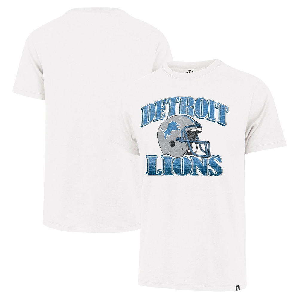 Men's '47 Cream Detroit Lions Overrun Franklin Throwback T-Shirt