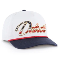Men's '47 White Detroit Lions Patriotic Overhand Hitch Adjustable Hat