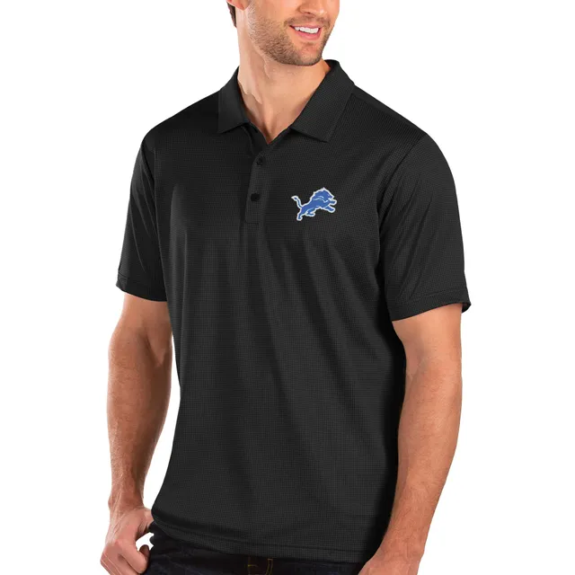 Detroit Lions Antigua Affluent Polo - Heathered Gray