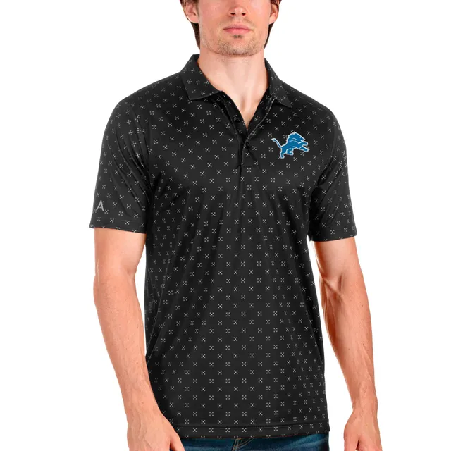 Men's Detroit Lions Antigua White/Gray Groove Polo