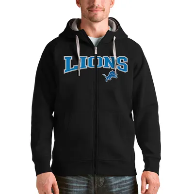 Detroit Lions Antigua Women's Victory Chenille Pullover Hoodie - White