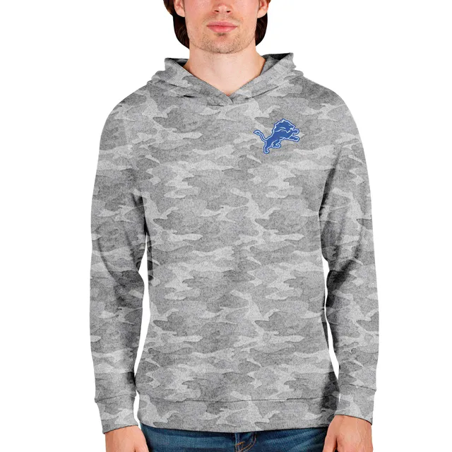 Men's The Wild Collective Black Detroit Lions Camo Pullover Hoodie