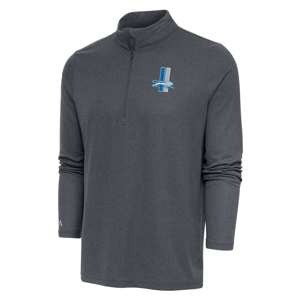 Lids Detroit Lions Antigua Team Logo Throwback Quarter-Zip Pullover Top -  Heather Charcoal