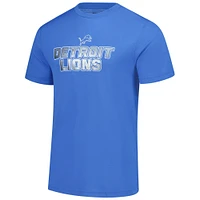 Ensemble de nuit pour hommes Concepts Sport bleu/gris Detroit Lions Vector T-shirt et pantalon en flanelle