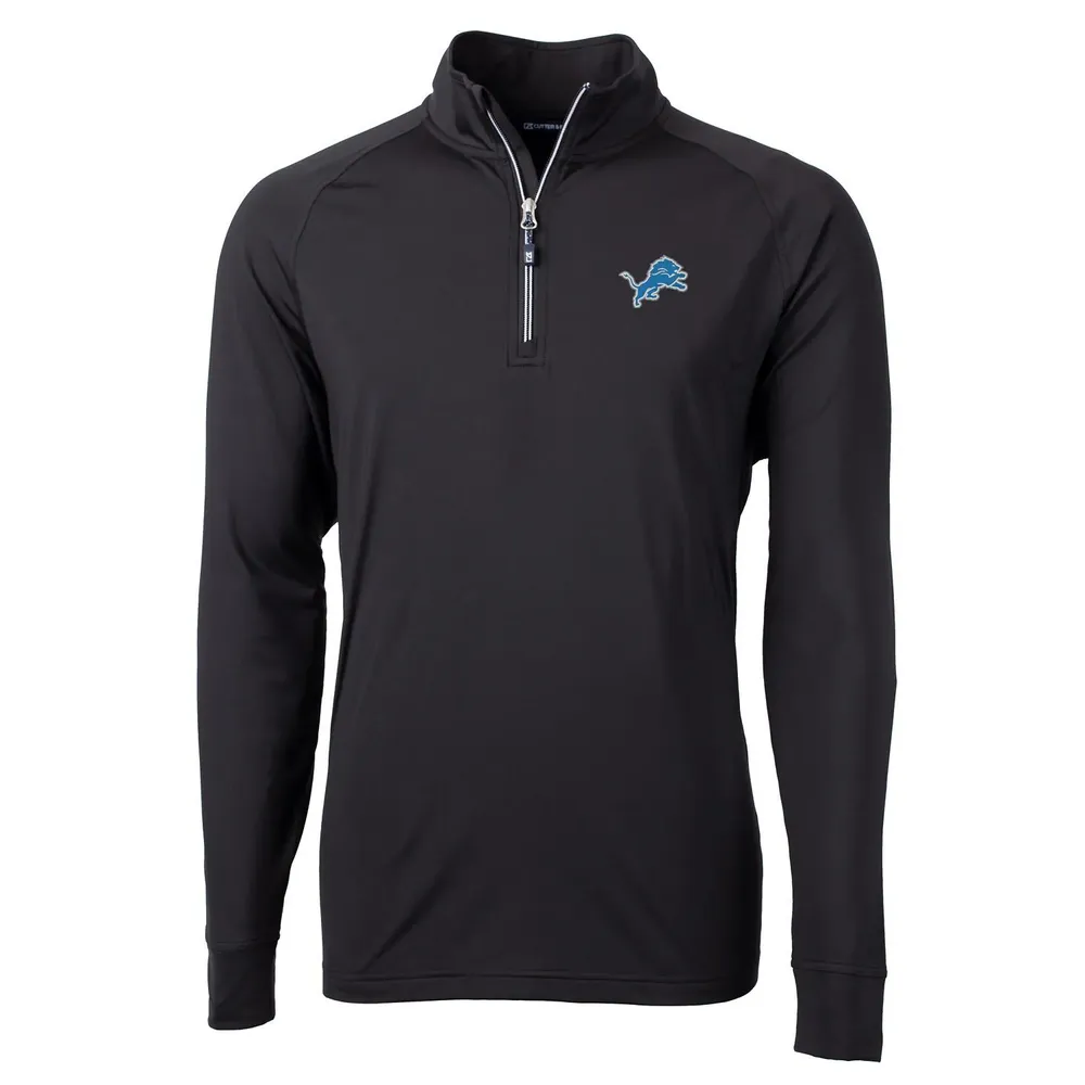 Lids Detroit Lions Cutter & Buck Adapt Eco Knit Quarter-Zip Pullover Jacket  - Black