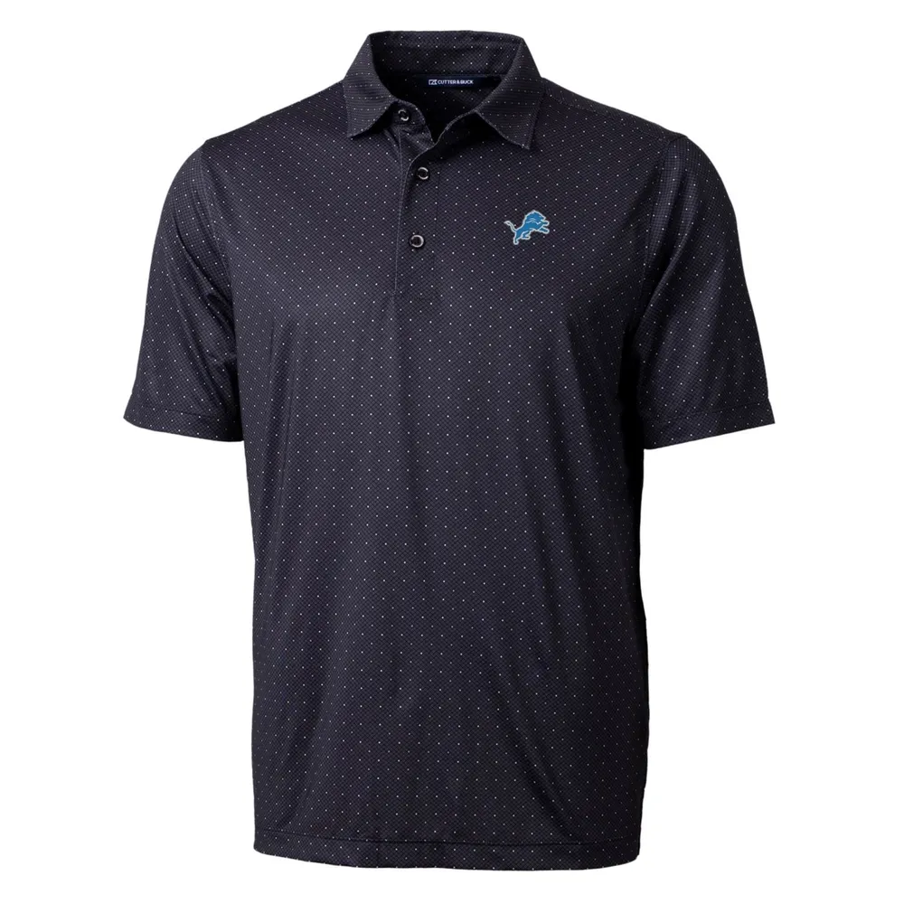 Lids Detroit Lions Cutter & Buck Pike Double Dot Print Stretch Polo - Black