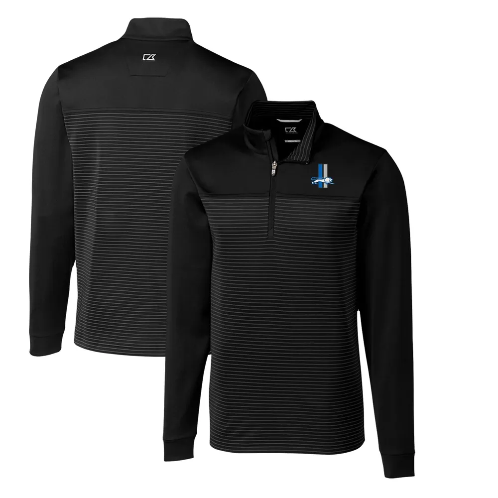 Lids Detroit Lions Cutter & Buck Throwback Logo Traverse Stripe Stretch  Quarter-Zip Pullover Top