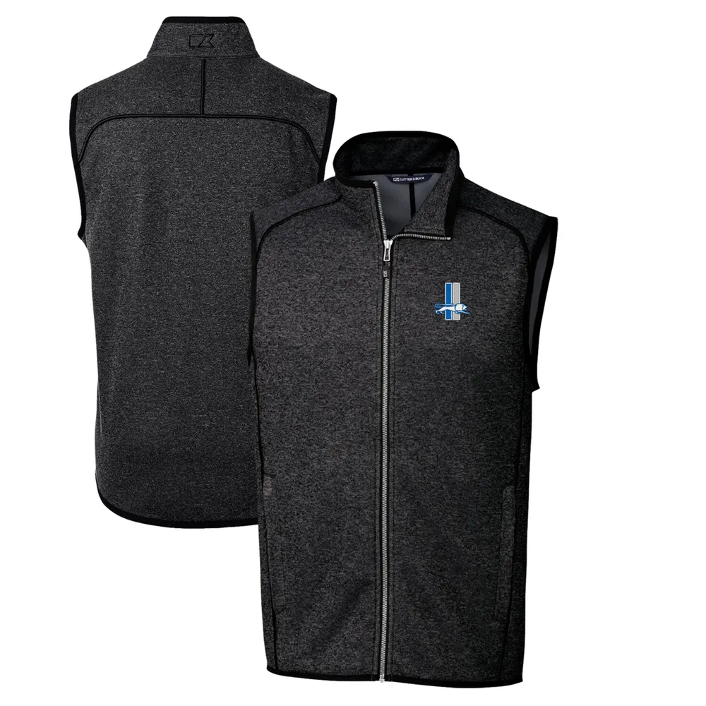 Lids Detroit Lions Cutter & Buck Throwback Logo Mainsail Sweater-Knit  Full-Zip Vest