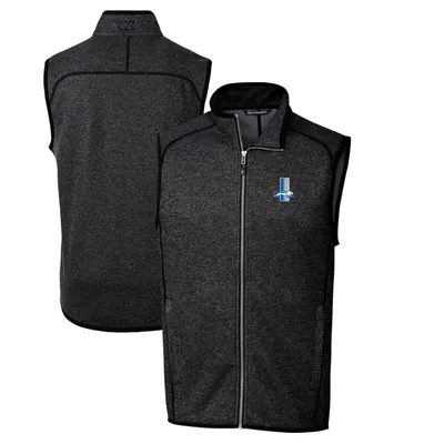 Men's Cutter & Buck Gray Detroit Lions Throwback Logo Rainier PrimaLoft Eco Insulated Full-Zip Puffer Vest Size: Small