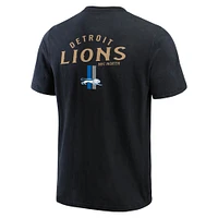 Men's Darius Rucker Collection by Fanatics Black Detroit Lions Washed Henley T-Shirt