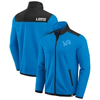 Veste polaire à fermeture éclair intégrale pour homme Darius Rucker Collection by Fanatics Blue Detroit Lions Color Block