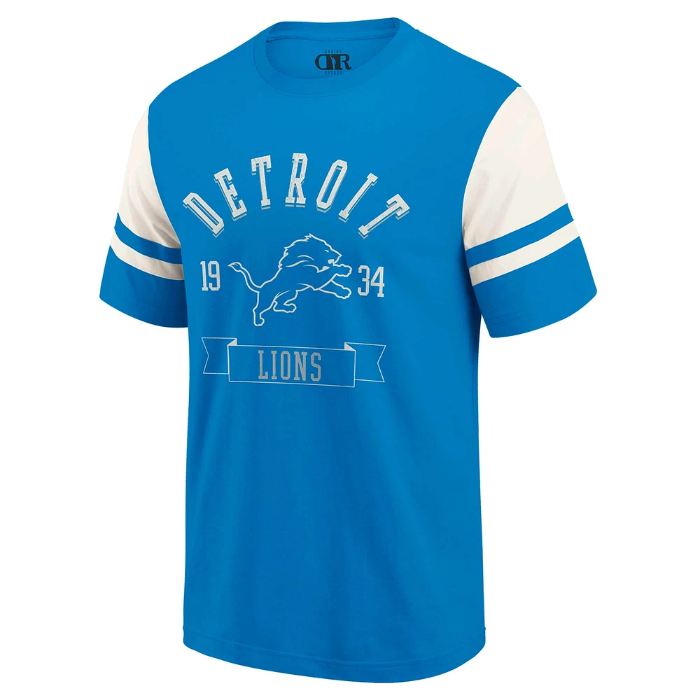 Men's Darius Rucker Collection by Fanatics  Blue Detroit Lions Football T-Shirt