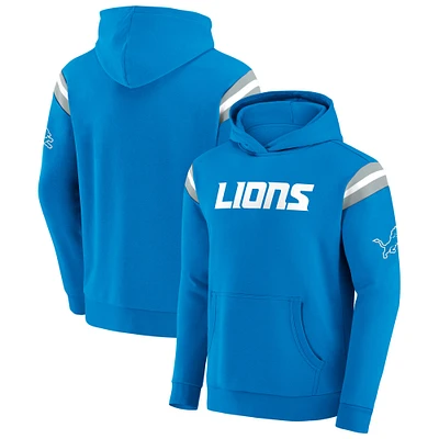 Men's Darius Rucker Collection by Fanatics Blue Detroit Lions Football Washed Pullover Hoodie